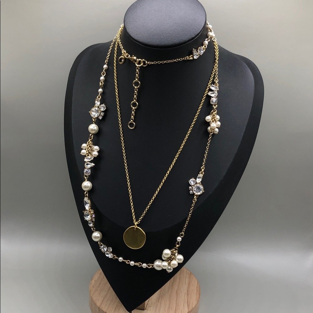 J.crew Madewell Layered Look 2 Chain Gold Necklaces Curated Bundle - Picture 6 of 6
